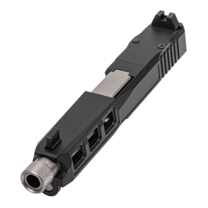 PSA Dagger Complete SW3 RMR Slide Assembly W/Threaded Stainless Fluted Barrel, Black