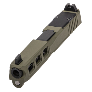 PSA Dagger Complete SW3 RMR Slide Assembly W/Non-Threaded Spiral Fluted Barrel, Sniper Green