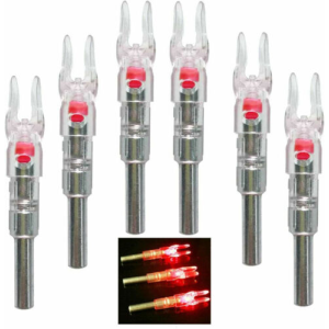 NAP Thunderglo Lighted Nock 6 pack, Red - ILLN-RD-6PK