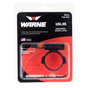 Warne Scope Mounts 35mm 6061 Aluminum 1-Piece Universal Scope Level, Black - USL35