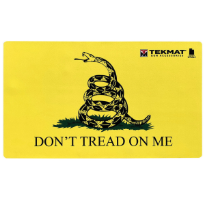 TekMat Don't Tread on Me Door Mat, 42" W x 25" H x 0.125" T, Yellow/Black - 42-TREAD