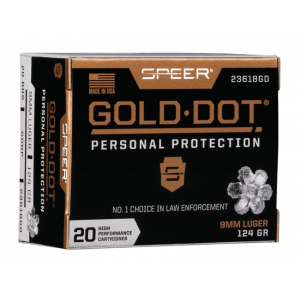 er Gold Dot Personal Protection 9mm 124 Gr HP 20rds Ammo