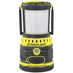 Streamlight Super Siege 1100 lm C4 LED Rechargeable Waterproof Lantern w/ USB Charger, Black/Yellow - 44945