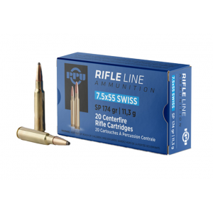 PRVI Partizan 7.5x55 Swiss Sp 174gr 20 Rounds Ammunition - Pp7ss