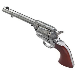 Taylors & Company 1873 Cattleman Floral Laser-Engraved 4.75" .357 Mag Revolver, White Heat Treated Steel - 712AWE
