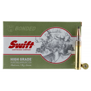 SWIFT Bullet Company Scirocco 180 Gr Spitzer Boat Tail .300 Weatherby Mag Ammo, 20/box - 10044 713351100441 785795