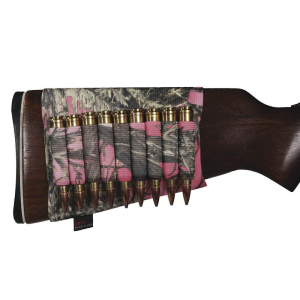 GrovTec 9 Shell Rifle Buttstock Ammo Holder, TrueTimber Conceal Dark Pink - GTAC74