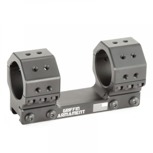 Griffin Armament 34mm 1.35" SPRM 1-Piece 0 MOA Standard Mount, Anodized Black - SM1.35H34MM