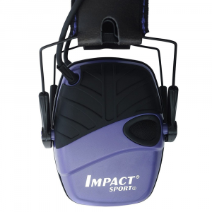 Howard Leight Impact Sport Bolt Sound Amplification Electronic Earmuff, Universal, 22 dB NRR, Purple - R-02522