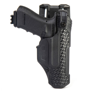 Blackhawk T Series L3D Glock 17/19/22/23/31/32/45/47 RH OWB Holster, Black Basketweave - 44N500BWR