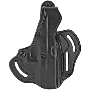 Galco Cop 3 Slot, Holster, Right Hand, Black, 4", Fits Glk19, 23, Premium Steerhide