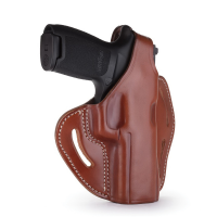 1791 Gunleather BHX-1 Right Hand 4" to 5" Barrel 1911 OWB Thumbreak Holster, Classic Brown - BHX-1-CL-CBR-R