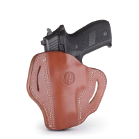 1791 Gunleather BH2.3 Right Hand Glock 17 OWB Open-Top Multi-Fit Holster, Classic Brown - BH2.3-CBR-R