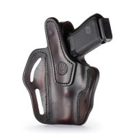 1791 Gunleather BHX-1 Right Hand 4" to 5" Barrel 1911 OWB Thumbreak Holster, Signature Brown - BHX-1-CL-SBR-R