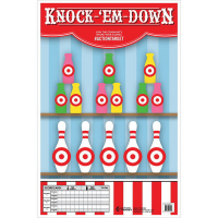 Action Target 23" x 35" Bottle/Pin Knock-Em-Down Target, Multi-Color, 100/box - GS-CARBTTL-100100