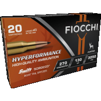 Fiocchi Extrema 130 gr Scirocco II .270 Win Ammo, 20/box - 270SCA