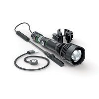 iProtec O2 Beam 400/40/400 lm LED Rechargeable Long Range Firearm Light, Black - 6689