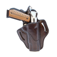 1791 Gunleather BH1 Right Hand 4" to 5" Barrel 1911 OWB Open-Top Holster, Signature Brown - BH1-SBR-R