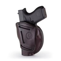 1791 Gunleather 4WH-3 Size 3 Right Hand IWB/OWB Concealment 4-Way Holster, Signature Brown - 4WH-3-SBR-R