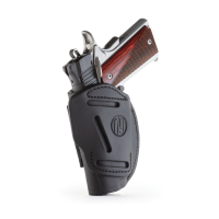 1791 Gunleather 4WH-1 Size 1 Right Hand 3" to 4" Barrel 1911 IWB/OWB Concealment 4-Way Holster, Stealth Black - 4WH-1-SBL-R