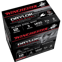 Winchester Ammunition Drylock Super Steel Magnum 3" 12 Gauge Ammo 2, 25/box - XSV1232