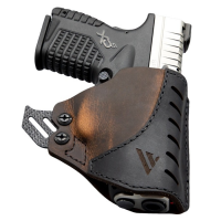 Versacarry Size 3 Ambidextrous Single Stacked/Sub Compact Semi Auto Adjustable Pocket Holster, Brown - PKL23