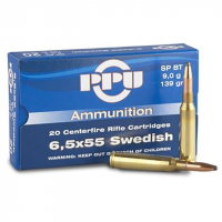 Prvi Partizan 6.5x55 Swedish SPBT 139 gr 20 Rounds Ammunition - PP6SWS