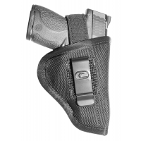 GSM Outdoors The Undercover Ambidextrous Hand 1" to 1.5" Micro Low-Profile Inside/Outside-The-Waistband Conceal Carry Holster, Textured Black - CRF-TUSA1M-1