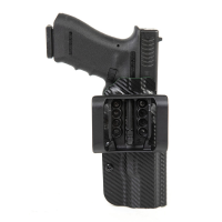 Uncle Mike's Range/Competition Colt 1911 Boltaron OWB Holster Left, Black/Green - 54RNC03BGL