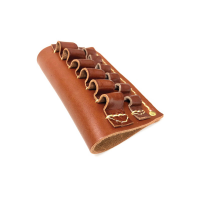 Hunter Company Full-Grain Leather 6 Loop Rifle/Handgun Cartridge Belt Slide, Chestnut Tan - 0675