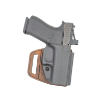 Versacarry V-Slide Springfield Hellcat Leather/Polymer OWB Holster Right, Brown - VSL211HCT