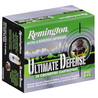 Remington Ultimate Defense Full-Size Handgun 165 gr Brass Jacket Hollow Point .40 S&W Ammo, 20/box - HD40SWA