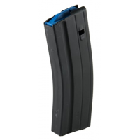 ASC Magazine: AR-15: 6.5 Grendel 25rd Capacity Black Marlube Stainless Steel Blue Follower - 25-65-SS-BM-BL-ASC