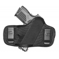 GSM Outdoors The Clip-On Ambidextrous Hand 2" to 2.5" Sub-Compact Low-Profile Outside-The-Waistband Holster, Textured Black - CRF-CLPONSA1S-2