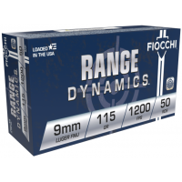 Fiocchi 9mm Ammo 115 Grain FMJ 50rds - 9AP