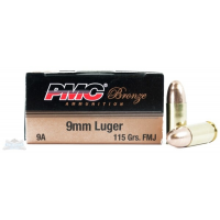 PMC Bronze 9mm 115gr FMJ Ammunition 50rds - 9A