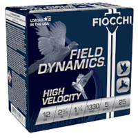 Fiocchi Field Dynamics High Velocity 12 Gauge 2.75" 1.25 oz. #5 Shotshells, 25 rds. - 12HV5