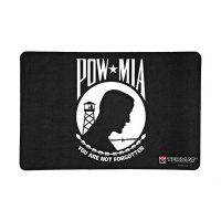 TekMat POW MIA 17"x11" Pistol Mat With Small Microfiber TekTowel, Black - R17-POWMIA