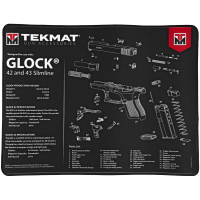 TekMat Ultra Mat, for Glock 42/43, 15"x20" Black Cleaning Mat - TEKR20GLOCK4243