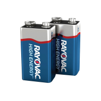 Rayovac High Energy Alkaline Battery 9 V/565 mAh - A1604-2J