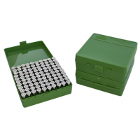 MTM Case Guard FlipTop Ammo Box 380ACP/9mm-Green-100rd-P-100-9-10