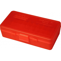 MTM Case-Gard Ammo Box 50 Round Flip Top 40 10 Mm 45 Acp Clear Red-P50-45-29