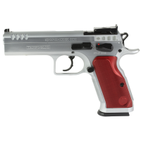 Tanfoglio Stock 9mm Pistol, 4.45" Barrel, Adjustable Sights, Silver - TFSTOCK29OR