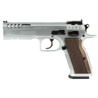 Tanfoglio Stock 10mm Pistol, 4.75" Barrel, Adjustable Sights, Silver - TFSTOCKM10