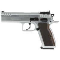 Tanfoglio Stock 9mm Pistol, 4.45" Barrel, Adjustable Sights, Silver - TFSTOCK29