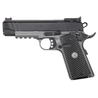 Girsan 10mm 1911 Pistol, 4.4" Barrel, Adjustable Fiber Optic Sights, Black, Silver - 390608