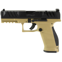 Walther PDP 9mm Pistol, 4.5" Barrel, Adjustable Rear Sights, Black, Tan - 2858380