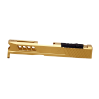 True Precision Axiom Slide, for Glock 43/43X, Gold TiN Finish, RMS Optic Cut & Cover Plate