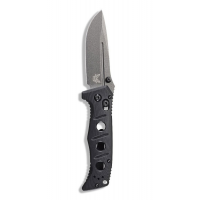 Benchmade Mini Adamas Drop Point Folding Knife, Tungsten Gray - 273GY-1