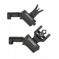 Troy BattleSights 45 Degree Offset Folding M4 Front & Di-Optic Set Black - SSIG-45S-MDBT-00